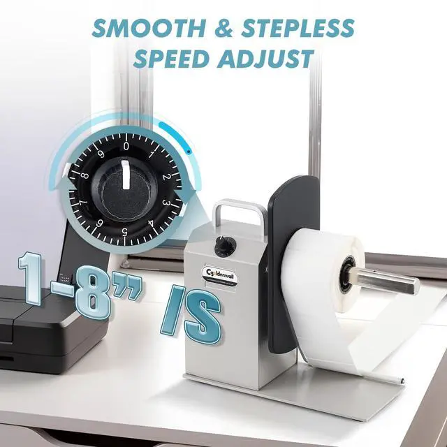 Alt view image 5 of 7 - Automatic Label Rewinder, 9.8" Dia. Bidirectional Rewinding, 1/1.5/3" Core, Speed Ajustable, Thermal Label Hangtag Washing Label, Synchronize with Various Printers
