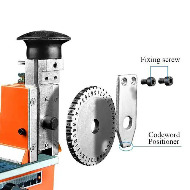 Alt view image 6 of 7 - Semi-Automatic Metal Nameplate Stamping Machine 6mm Font | Dog Tag Printer Embossing Machine, Stamps Letters/Numbers on Aluminum, Stainless Steel, Copper Nameplates, Adjustable Spacing