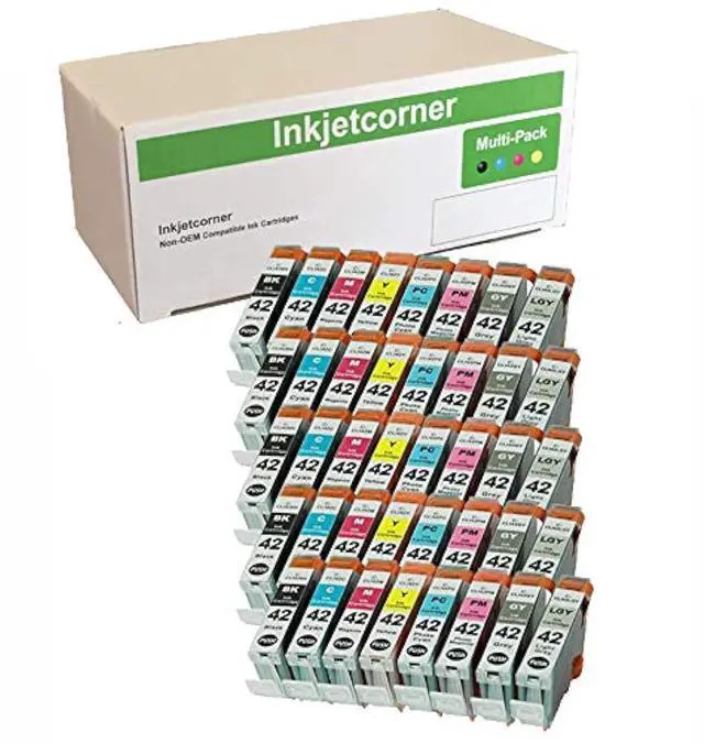 Main image of Compatible CLI-42 Ink Cartridges for Pro-100 (40-Pack) | 5 Black, 5 Cyan, 5 Magenta, 5 Yellow, 5 Photo Cyan, 5 Photo Magenta, 5 Gray, 5 Light Gray