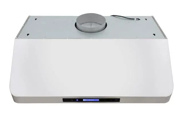 Alt view image 4 of 7 - Range Hood Under Cabinet Installation with Exhaust Duct Touchscreen LED Lights 4-Speed Fan with Remote Control and Dishwasher Safe Filter, 30-Inch, Metallic