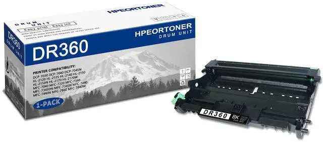 Main image of 1 PK DR360 Black Drum Unit 15,000 pages High Yield Compatible, DR360, Replacement for Brother DCP-7030 DCP-7040 HL-2120 HL-2125 HL-2140 HL-2150 HL-2170 MFC-7040 MFC-7320 MFC-7440 MFC-7840 Printer