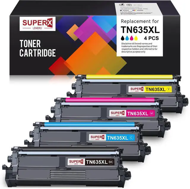 Main image of TN635XL TN635 High Yield Toner Cartridge Work with HL-L8430CDW HL-L8570CDW | Compatible for Brother HL-L8430CDWT MFC-L8730CDW MFC-L8970CDW MFC-EX575 Printer-4 Pack of TN-635XL TN-635 Toner