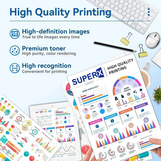 Alt view image 4 of 7 - TN635XL TN635 High Yield Toner Cartridge Work with HL-L8430CDW HL-L8570CDW | Compatible for Brother HL-L8430CDWT MFC-L8730CDW MFC-L8970CDW MFC-EX575 Printer-4 Pack of TN-635XL TN-635 Toner