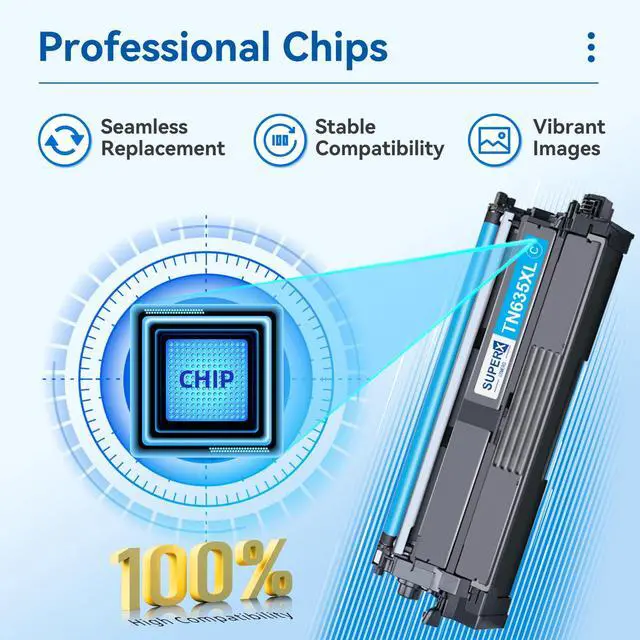 Alt view image 5 of 7 - TN635XL TN635 High Yield Toner Cartridge Work with HL-L8430CDW HL-L8570CDW | Compatible for Brother HL-L8430CDWT MFC-L8730CDW MFC-L8970CDW MFC-EX575 Printer-4 Pack of TN-635XL TN-635 Toner