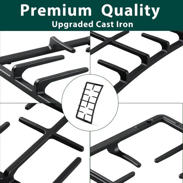 Alt view image 3 of 7 - AEB73125001 Stove Grates Replacement Parts for LG 5 Burner Gas Stove Grates Cast Iron Wok Support Burner Wok Grate 19.6 x 10.6 Side Surface Burner LRG3061ST/01 LRG3061BD Stovetop Range Grate 1 Pcs