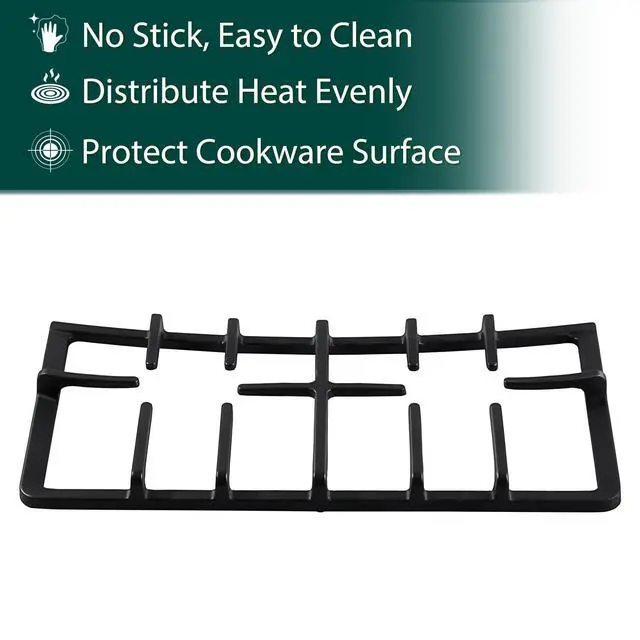 Alt view image 4 of 7 - AEB73125001 Stove Grates Replacement Parts for LG 5 Burner Gas Stove Grates Cast Iron Wok Support Burner Wok Grate 19.6 x 10.6 Side Surface Burner LRG3061ST/01 LRG3061BD Stovetop Range Grate 1 Pcs