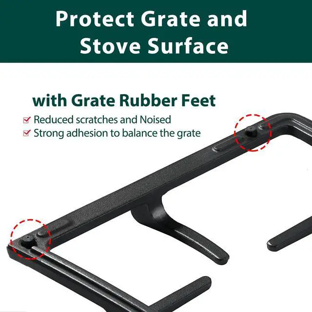 Alt view image 6 of 7 - AEB73125001 Stove Grates Replacement Parts for LG 5 Burner Gas Stove Grates Cast Iron Wok Support Burner Wok Grate 19.6 x 10.6 Side Surface Burner LRG3061ST/01 LRG3061BD Stovetop Range Grate 1 Pcs