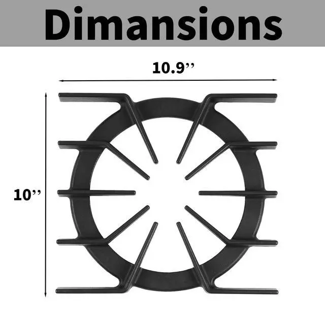 Alt view image 3 of 6 - Upgraded PA060037 PA060024 Spider Grate Replacement Parts for Viking Stove Parts Burner Grate, VDSC305 VGIC305 VGIC365 Cast Iron Cooking Grate for Viking Range Parts Cooktop Grates 4 Pcs