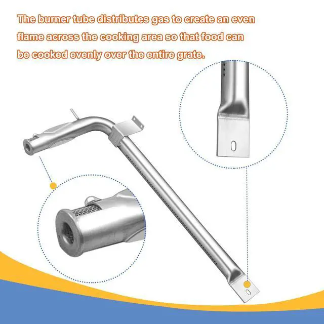 Alt view image 5 of 7 - PB050012 Viking Appliance Oven Burner, Burner Tube Gas Replacement Parts | Grill Parts for EVGIC305 VGIC365 VGRC605 VGSS480 VGIC367 VGSC300 VGSC305 Viking Range Parts, Stainless Steel, 2-Pack, 17 Inch