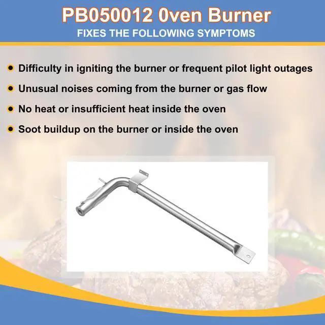 Alt view image 7 of 7 - PB050012 Viking Appliance Oven Burner, Burner Tube Gas Replacement Parts | Grill Parts for EVGIC305 VGIC365 VGRC605 VGSS480 VGIC367 VGSC300 VGSC305 Viking Range Parts, Stainless Steel, 2-Pack, 17 Inch