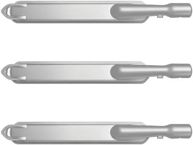 Main image of Upgraded 16 1/2" Cast Stainless Steel 304 Burner Compatible with Barbeques Galore Grand Hall Kenmore Grand Turbo NG and LP Models,Replace P02003049B, P02001002E, P1961B, 3 Pack, Sliver