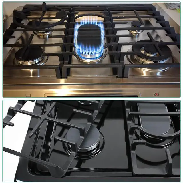 Alt view image 6 of 7 - DG94-00938A Stove Grate Replacement for Samsung NX58J5600SG, NX58H5600SS, NX58H9500WS, NX58H9950WS, NX58F5500SS, NX58R5601SS, NX58R4311SS, DG94-00469A DG94-00469B Surface Burner Grate Center