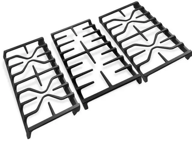 Main image of WB31X27151 Side Grates WB31X27150 Center Grates Replacement Parts Kit for GE Stove Parts, WB31X24736 WB31X24737 Cast Iron Grate Cooktop Burner for JGBS66REKSS JGB735SPSS Stove Grate