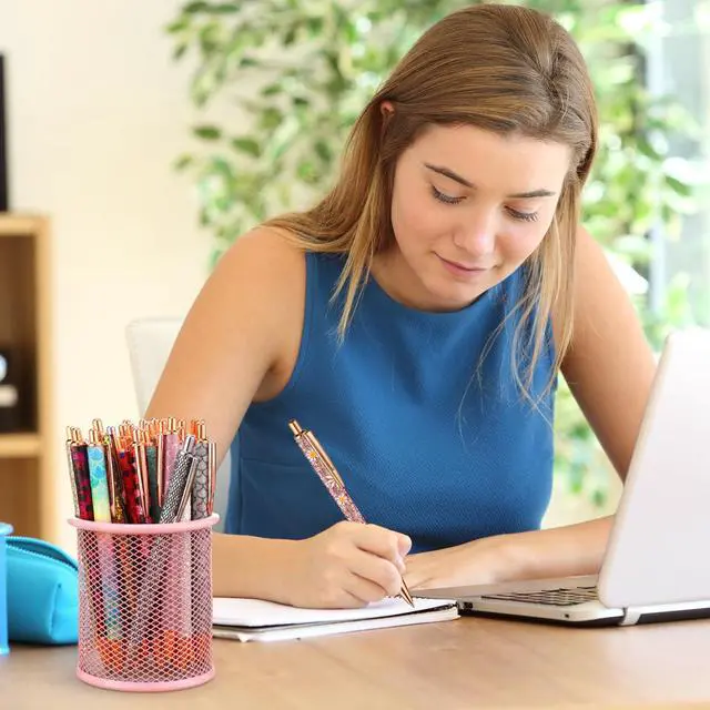 Alt view image 5 of 7 - 80 Pcs Fancy Metal Glitter Pens for Women, Sparkly Ballpoint Pens, Shiny Journaling Pen, Black Ink Pen Medium Point 1.0 mm for Women Girls Birthday Gifts Office Supplies (Classic Style)