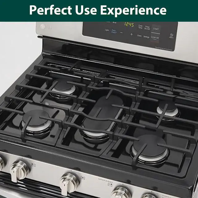 Alt view image 7 of 7 - AEB73125001 Stove Grates Replacement Parts for LG 5 Burner Gas Stove Grates Cast Iron Wok Support Burner Wok Grate 19.6 x 10.6 Side Surface Burner LRG3061ST/01 LRG3061BD Stovetop Range Grate 1 Pcs