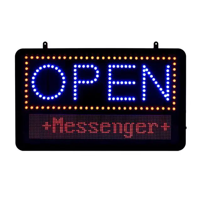 Alt view image 2 of 7 - Led Open Signs for Business with Remote - Super Bright Lighted Open Sign, Easily Programmable Led Sign 3 Mode Electric Display: Flashing, Fixed, Scrolling With Space for Extra Letters & Numbers