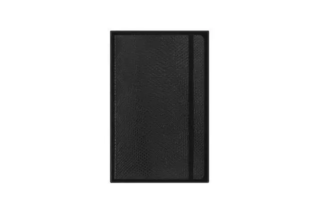 Alt view image 4 of 7 - Limited Edition Notebook Vegea, Large, Ruled, Black Boa, Soft Cover (5 x 8.25)