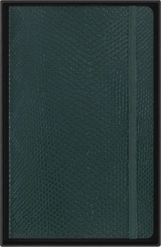 Alt view image 3 of 7 - Limited Edition Notebook Vegea, Large, Ruled, Green Boa, Soft Cover (5 x 8.25)
