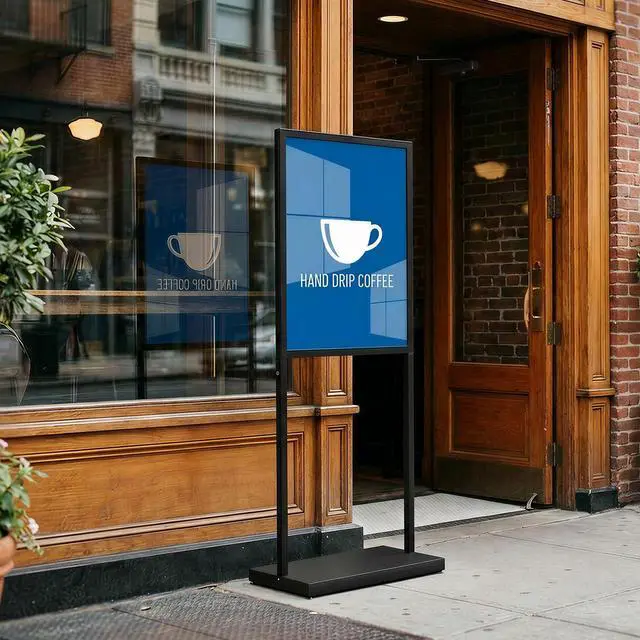 Alt view image 2 of 7 - 22x28 Inch Floor Stand Sign Holder, Heavy Duty Pedestal Poster Stand Double Sided Display for Business, Retail & Real Estate