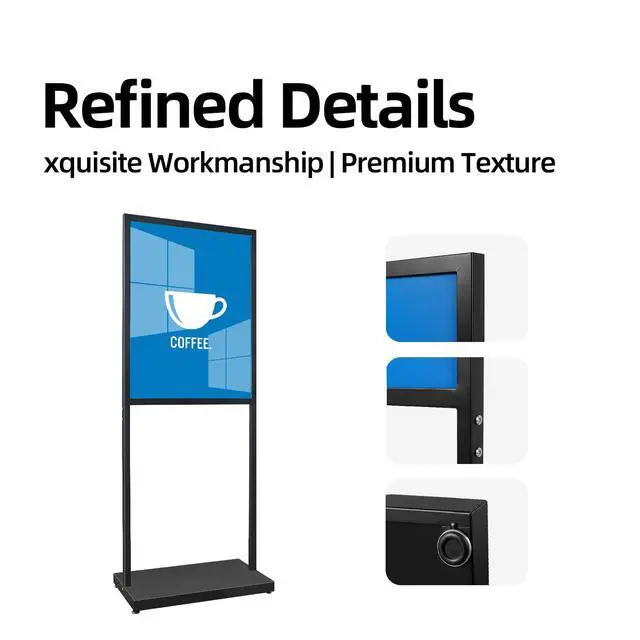Alt view image 5 of 7 - 22x28 Inch Floor Stand Sign Holder, Heavy Duty Pedestal Poster Stand Double Sided Display for Business, Retail & Real Estate
