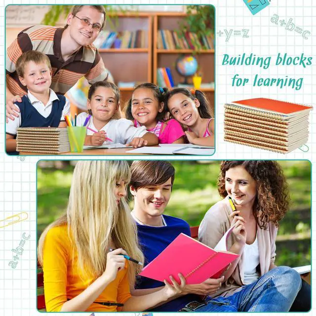 Alt view image 2 of 6 - 100 Pack Spiral Notebook 8.3 x 5.5 Inch College Ruled Notebook Bulk A5 Wide Ruled Journals Bulk 1 Subject 50 Sheets Thick Diary Notebooks for School, Office Business, Home Use(Colorful)