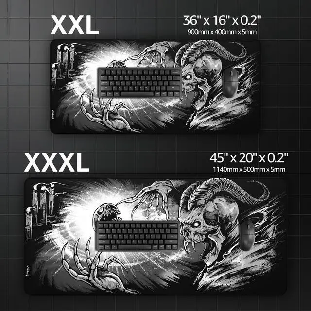 Alt view image 7 of 7 - ® Extended Gaming Mouse Pad | XXXL 45" x 20" | 5mm Thick, Waterproof Surface, Smooth Polyester Fabric, and Natural Rubber Base | Goety