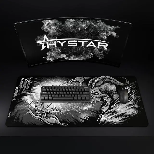 Alt view image 6 of 7 - ® Extended Gaming Mouse Pad | XXXL 45" x 20" | 5mm Thick, Waterproof Surface, Smooth Polyester Fabric, and Natural Rubber Base | Goety