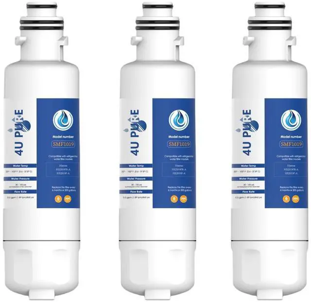 Main image of HX2019F-A HX2019FR-A Water Replacement, 3 Count | Compatible With Hisense HRM260N6TSE, HRFD560SW, HRCD585BW, HRFD634BW, HRCD650BW, HRCD586TBWB and Mora MRM260N6TSE