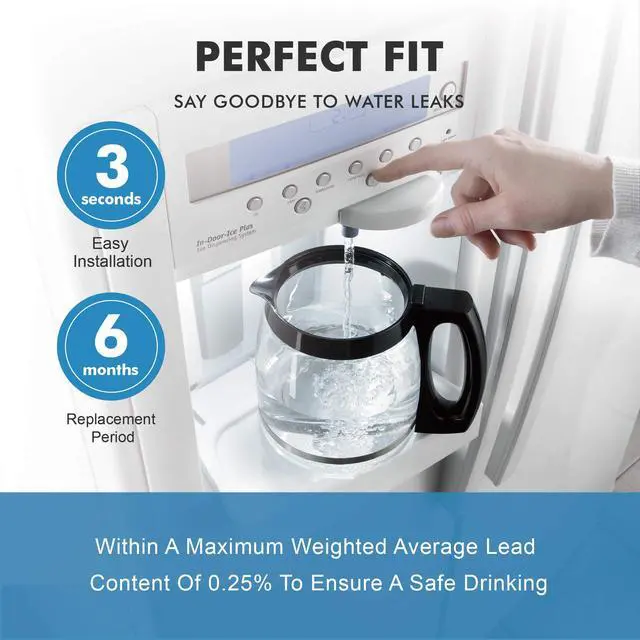 Alt view image 4 of 7 - HX2019F-A HX2019FR-A Water Replacement, 3 Count | Compatible With Hisense HRM260N6TSE, HRFD560SW, HRCD585BW, HRFD634BW, HRCD650BW, HRCD586TBWB and Mora MRM260N6TSE