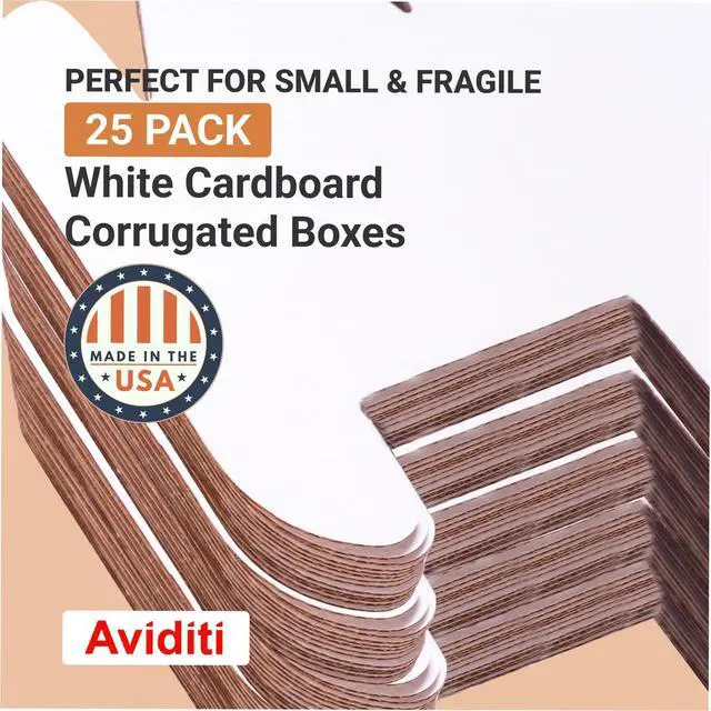Alt view image 3 of 6 - Shipping Boxes Medium White, 24"L x 12"W x 12"H 25-Pack | Corrugated Cardboard Box for Packing, Moving and Storage 24x12x12 241212