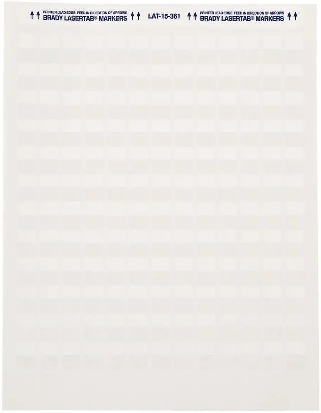 Main image of LAT-15-361-1 0.5" Width x 0.75" Height, B-361B Self-Laminating Polyester, Matte Finish White/Translucent Laser Printable Label (Pack of 1000)