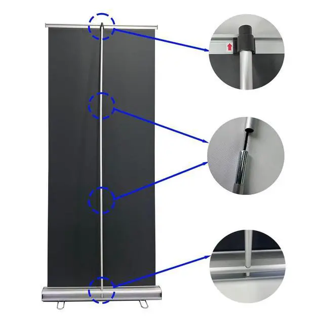 Alt view image 3 of 7 - Heavy Duty Retractable Banner Stand 33.5"x80" (WxH) with Padded Canvas Bag (STAND ONLY (1 Pack)