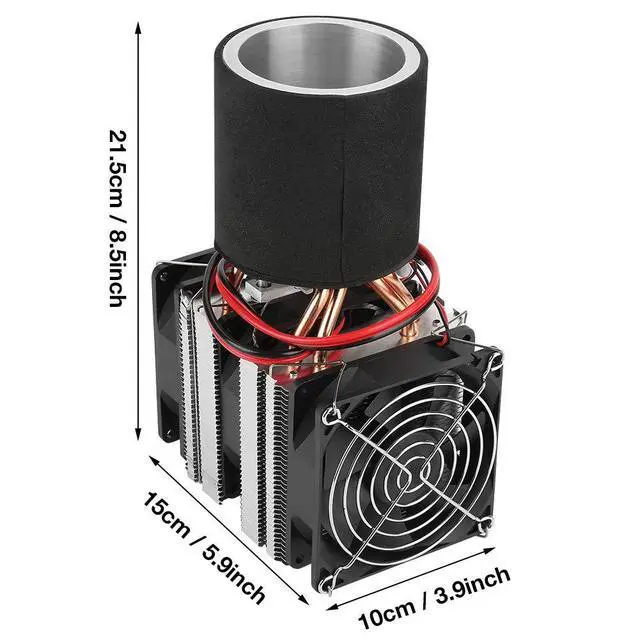 Alt view image 4 of 7 - Mini Air Conditioner DC 12V Semiconductor Refrigeration Cooling System DIY Cooler Kit for Refrigerated Drinks, Thermoelectric Peltier Cooling Heat Sink