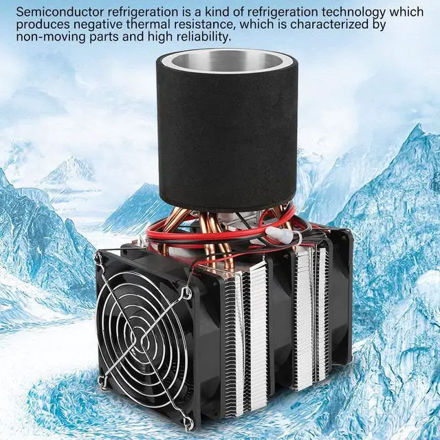 Alt view image 3 of 7 - Mini Air Conditioner DC 12V Semiconductor Refrigeration Cooling System DIY Cooler Kit for Refrigerated Drinks, Thermoelectric Peltier Cooling Heat Sink