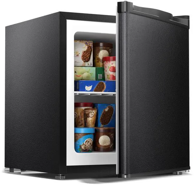 Main image of 1.1 Cu.ft Small Freezer, Mini Upright Freezer, Black | Compact Size for Dorms/RVs/Offices, 2 Removable Shelves, Reversible Door, 7 Adjustable Thermostat, Quiet <40dB