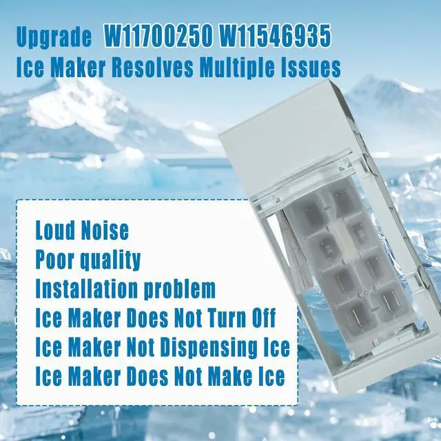 Alt view image 4 of 6 - W11700250 Ice Maker Assembly Replacement for Whirlpool Refrigerator | Replaces W11546935 W11359448 W11633658, Compatible with Amana Maytag