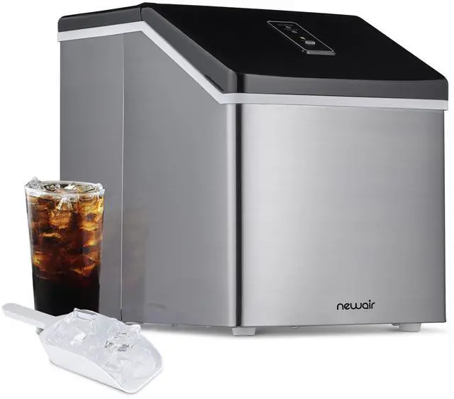 Main image of Silver Countertop Ice Maker Machine, Compact Automatic Ice Maker, Cubes Ready in Under 15 Minutes, Portable Ice Cube Maker, Perfect for Home/Kitchen/Office/Bar