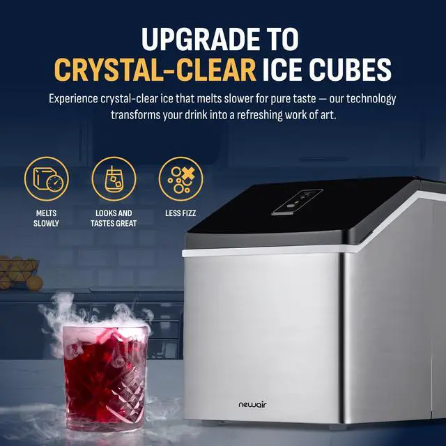 Alt view image 3 of 7 - Silver Countertop Ice Maker Machine, Compact Automatic Ice Maker, Cubes Ready in Under 15 Minutes, Portable Ice Cube Maker, Perfect for Home/Kitchen/Office/Bar