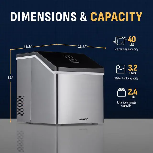 Alt view image 6 of 7 - Silver Countertop Ice Maker Machine, Compact Automatic Ice Maker, Cubes Ready in Under 15 Minutes, Portable Ice Cube Maker, Perfect for Home/Kitchen/Office/Bar