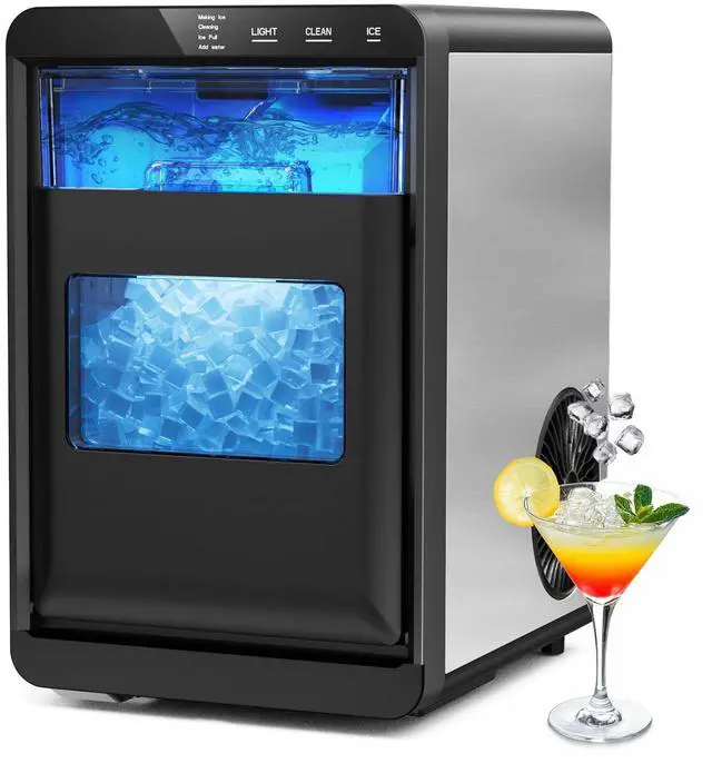 Main image of Nugget Ice Maker Countertop, 45Lbs/24H with 0.47 Gallon Tank Pebble Ice Maker, Self-Cleaning Pellet Ice Machine Ready in 5-10min, Nugget Ice Machine for Kitchens/Home/Office
