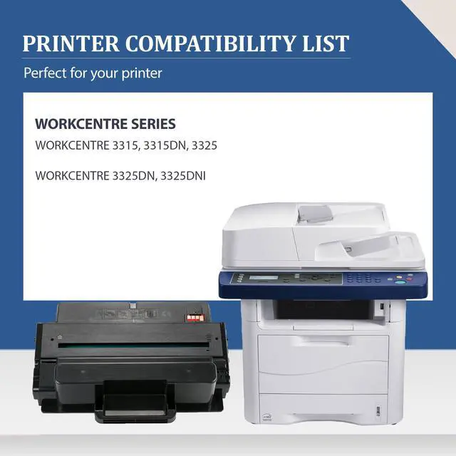 Alt view image 2 of 6 - WorkCentre 3315 / 3325 Black Toner Cartridge 1Pack (5,200 Pages) - Compatible 106R02311 Toner Cartridge Replacement for Xerox WorkCentre 3315 3315DN 3325 3325DN 3325DNI Printer