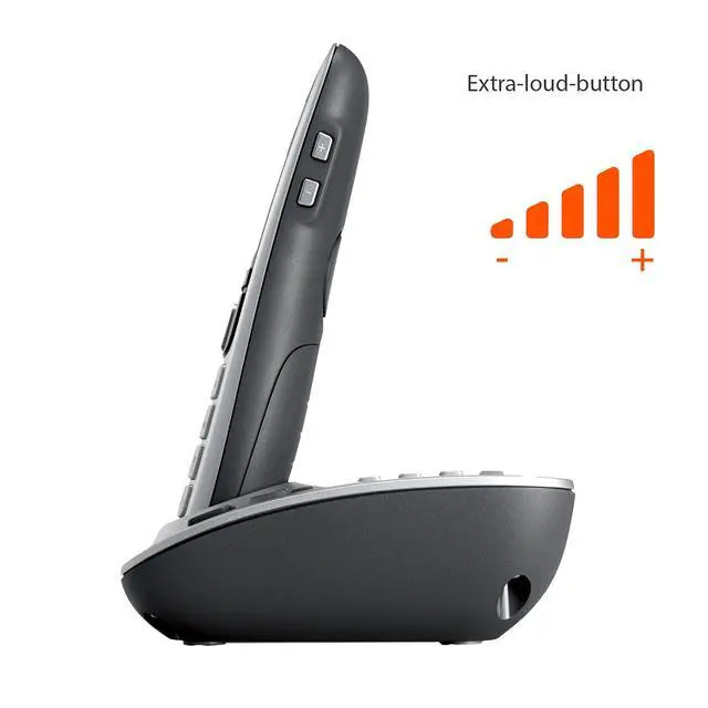 Alt view image 3 of 6 - E560A Cordless Phone for Seniors with Answering Machine and SOS Key, Brilliant Sound Quality and Volume Amplification - Made in Germany (Platinum, Pack of 1)