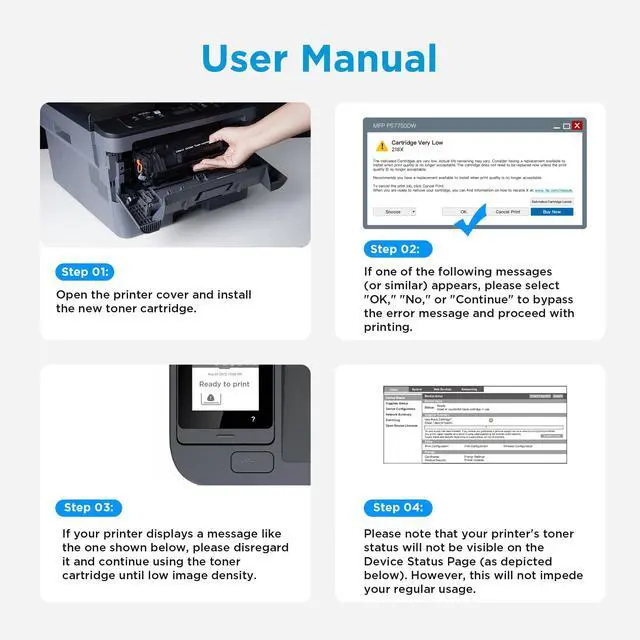 Alt view image 5 of 7 - 218X Toner Cartridges Replacement Compatible with HP 218X W2180X W2181X W2182X W2183X Color Pro MFP 3201dw 3301cdw 3301sdw Printers (4 Pack, Bk/C/M/Y)