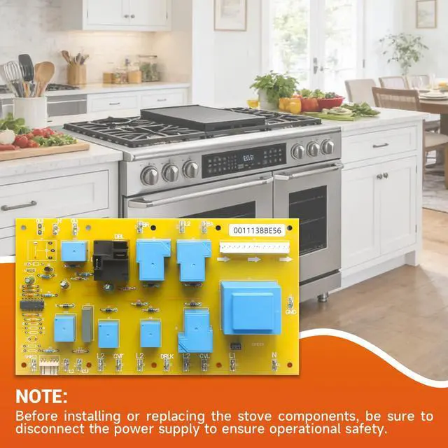 Alt view image 7 of 7 - 92028 New Relay Board Replacement Parts Compatible with Dacor Range Oven Accessories Replace 100-00791-02 DE81-09179A 82127 82995 740533 PCB Relay Board