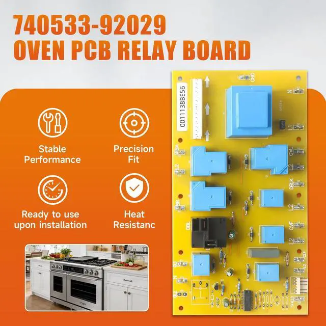 Alt view image 5 of 7 - 92028 New Relay Board Replacement Parts Compatible with Dacor Range Oven Accessories Replace 100-00791-02 DE81-09179A 82127 82995 740533 PCB Relay Board