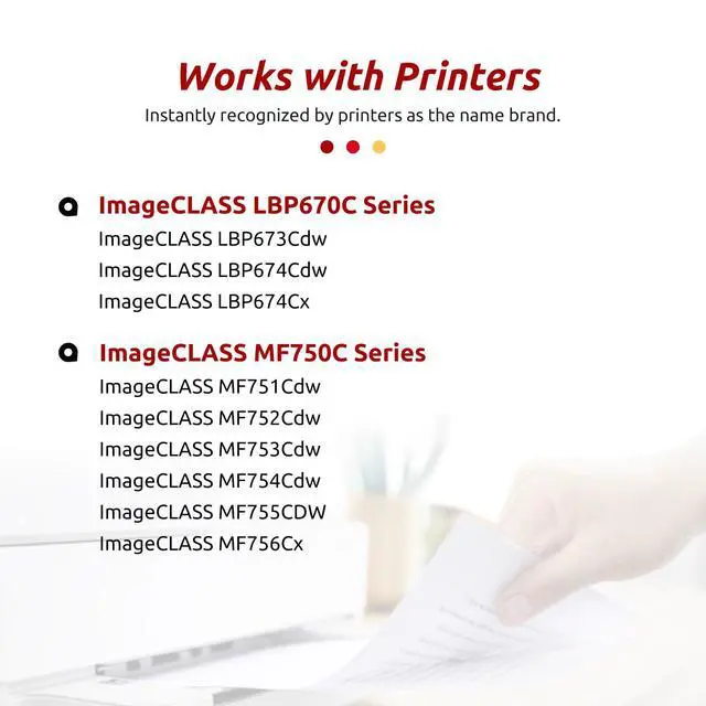 Alt view image 2 of 7 - 069H Toner Cartridge 4-Pack Replacement for Canon 069 High Capacity | Compatible for Canon Color ImageClass MF750C LBP674C LBP673C Series MF753Cdw MF751Cdw LBP674Cdw Printer