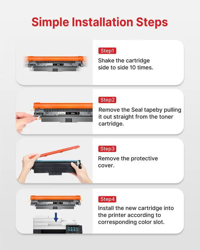 Alt view image 4 of 7 - 069H Toner Toner Cartridge Set MF753Cdw Compatible with Canon 069H 069 Toner Cartridge Set Canon Cartridge 069 High Yield for Canon Color imageCLASS MF753Cdw MF751Cdw LBP674Cdw Ink (4 Pack)