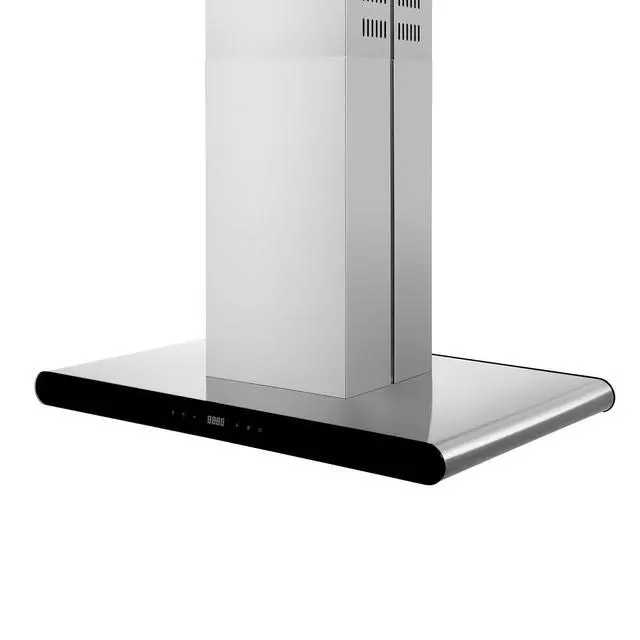 Alt view image 2 of 6 - Island Stove Range Hood Vent 36 Inch Ceiling Mount, 400 CFM | Dual-Sided Touch Control | 3 Speeds | 4 LED Lights | Stainless Steel, Ducted/Ductless (Conversion Kit Not Included)