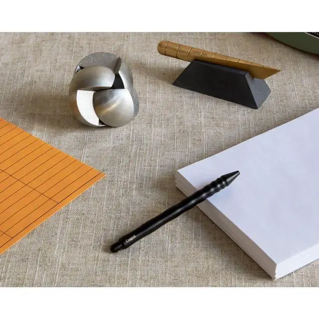 Alt view image 4 of 7 - Kepler Pen - Elegant Retractable Ballpoint Pen for Office & Journaling, Aesthetic Metal Styling, Smooth Writing, Refillable - Vapor Black