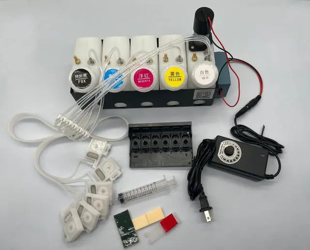 Main image of XP-15000 XP-15010 XP-15080 Printhead Manifold DTF CISS Ink Supply System with Damper White Ink Stirrer
